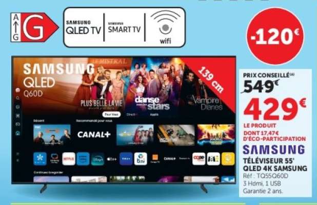 Samsung Téléviseur 55" QLED 4K