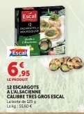 12 ESCARGOTS À L'ALSACIENNE CALIBRE TRES GROS ESCAL