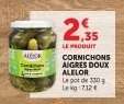 CORNICHONS AIGRES-DOUX ALELOR