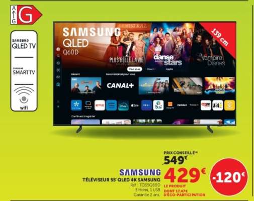 Samsung Téléviseur 55" QLED 4K