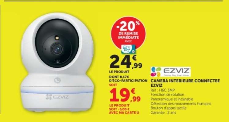 CAMERA INTERIEURE CONNECTEE EZVIZ