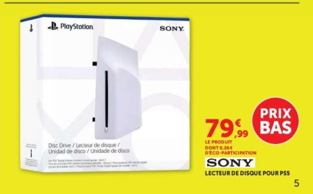 SONY LECTEUR DE DISQUE POUR PS5