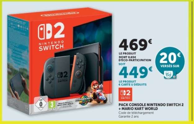 Pack Console Nintendo Switch 2 + Mario Kart World