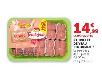 Paupiette de veau TENDRIADE