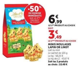 MINIS MOULAGES LAPIN OR LINDT
