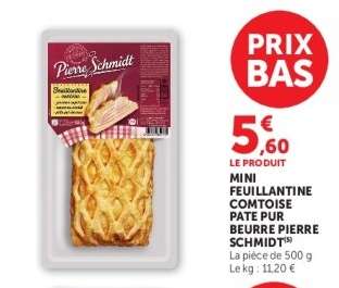 MINI FEUILLANTINE COMTOISE PATE PUR BEURRE PIERRE SCHMIDT
