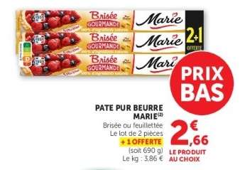 PATE PUR BEURRE MARIE