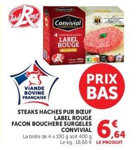 Steaks Hachés Pur Bœuf Label Rouge