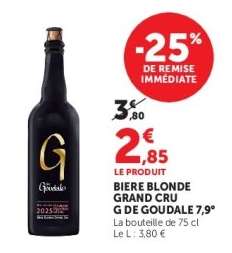 BIERE BLONDE GRAND CRU G DE GOUDALE 7,9°