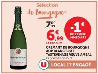 CREMANT DE BOURGOGNE AOP BLANC BRUT TASTEVINAGE VEUVE AMBAL