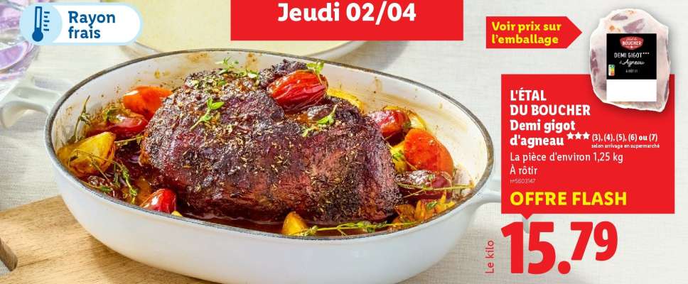 Demi gigot d'agneau