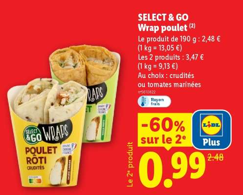 SELECT & GO Wrap poulet