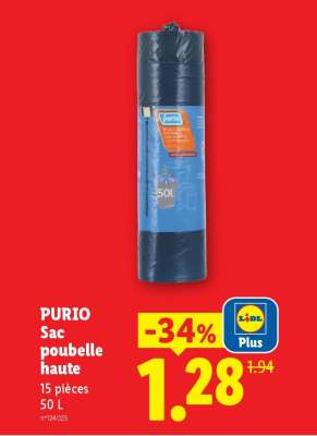 Purio sac poubelle haute