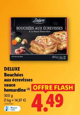 DELUXE Bouchées aux écrevisses sauce homardine