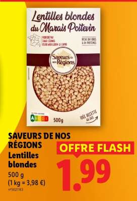SAVEURS DE NOS RÉGIONS Lentilles blondes