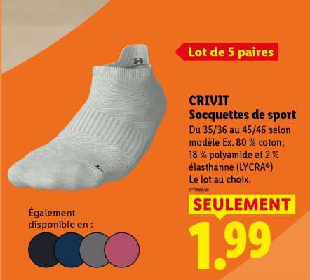 CRIVIT Socquettes de sport