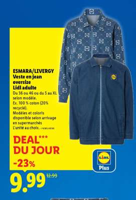 ESMARA/LIVERGY Veste en jean oversize