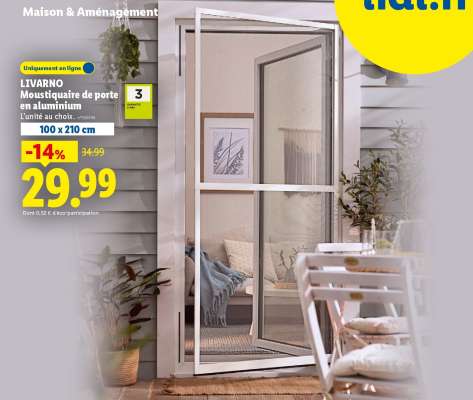 LIVARNO Moustiquaire de porte en aluminium