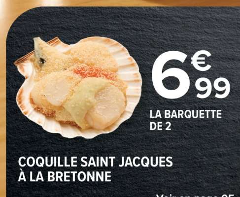 COQUILLE SAINT JACQUES À LA BRETONNE