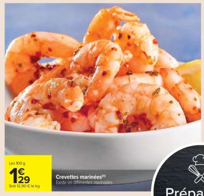 Crevettes marinées
