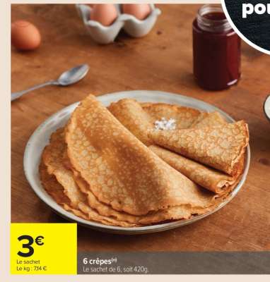 6 crêpes
