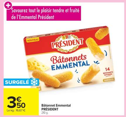 Bâtonnet Emmental PRÉSIDENT