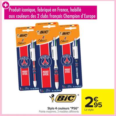 BIC Stylo 4 couleurs "PSG"