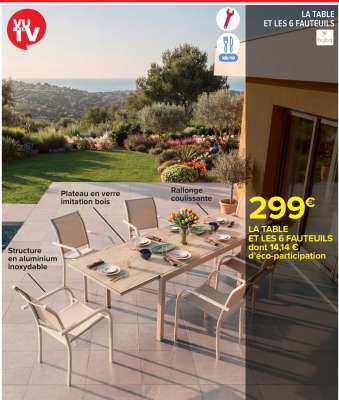 LA TABLE ET LES 6 FAUTEUILS