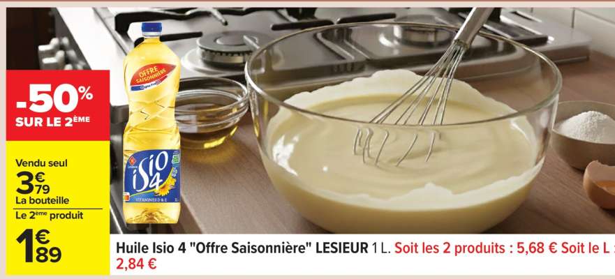 Huile Isio 4 "Offre Saisonnière" LESIEUR 1L