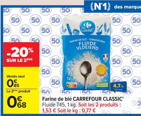 Farine de Blé Carrefour Classic
