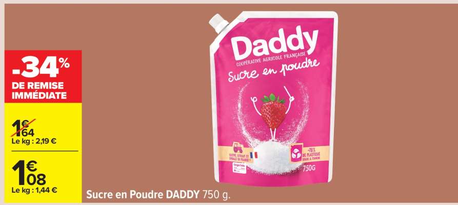 Sucre en Poudre DADDY 750 g