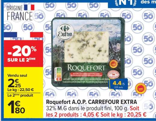 Roquefort A.O.P CARREFOUR EXTRA