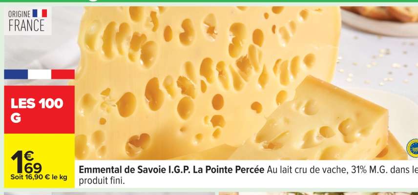Emmental de Savoie I.G.P. La Pointe Percée