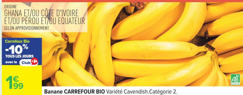 Banane CARREFOUR BIO