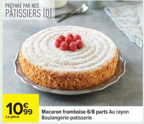 Macaron framboise 6/8 parts