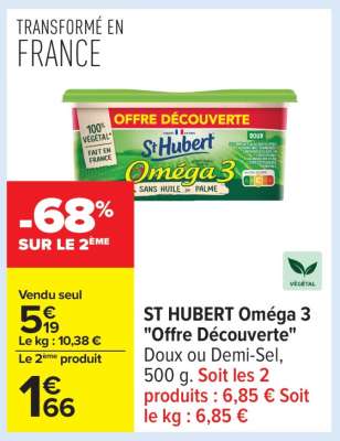 ST HUBERT Oméga 3 
"Offre Découverte"