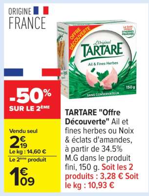 TARTARE "Offre Découverte"