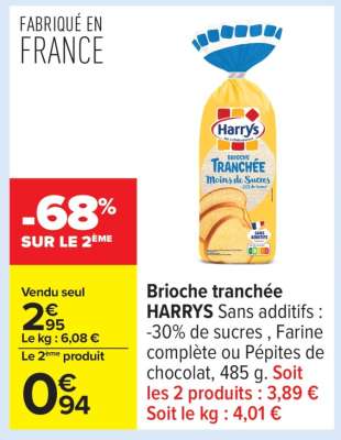 Brioche Tranchée "Harrys"