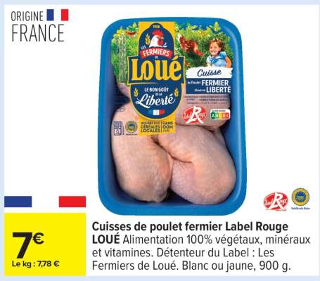 Cuisses de Poulet fermier Label Rouge LOUÉ