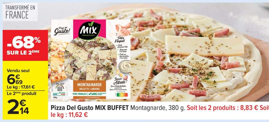 Pizza Del Gusto MIX BUFFET Montagnarde