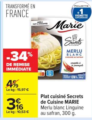 Plat cuisiné Secrets de Cuisine MARIE
