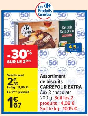 Assortiment de biscuits CARREFOUR EXTRA