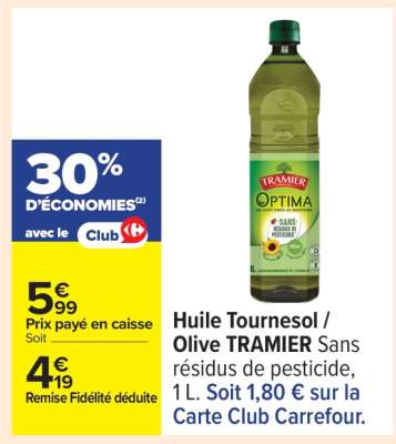 Huile Tournesol / Olive TRAMIER
