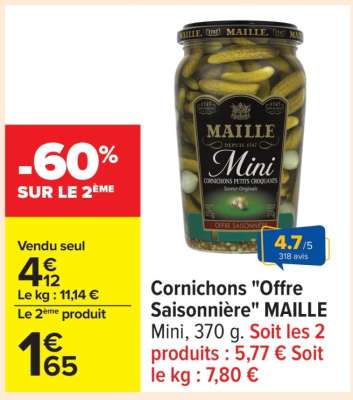 Cornichons "Offre Saisonnière" MAILLE