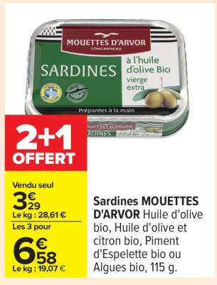 SARDINES "MOUETTES D'ARVOR"