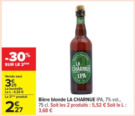 Bière blonde LA CHARNUE IPA