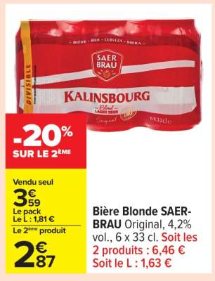Bière blonde SAER-BRAU
