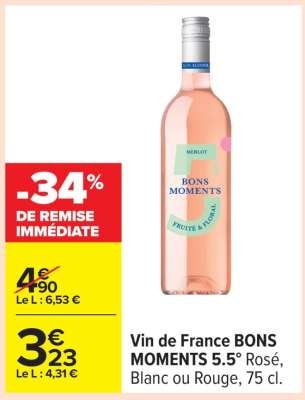 Vin de France BONS MOMENTS 5.5°