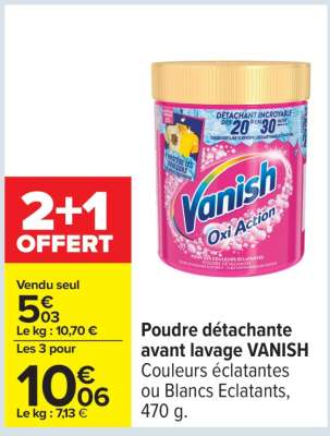 Poudre détachante avant lavage VANISH