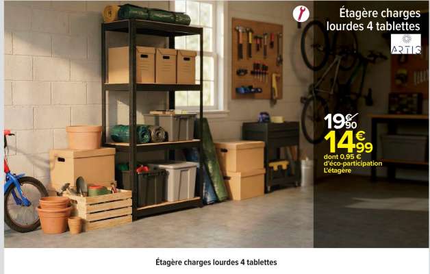 ETAGERE CHARGES LOURDES 4 TABLETTES